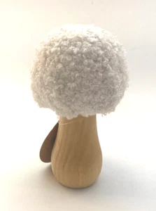 Estatuilla de Setas Madera y Chenilla 5.5" Arty Fetes Factory Francia - Nueva con Etiquetas - Imagen 1 de 5