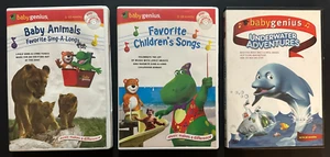 Baby Genius=3 DVDS/ Cases. Underwater, Songs, Animals, All Included. - Picture 1 of 5