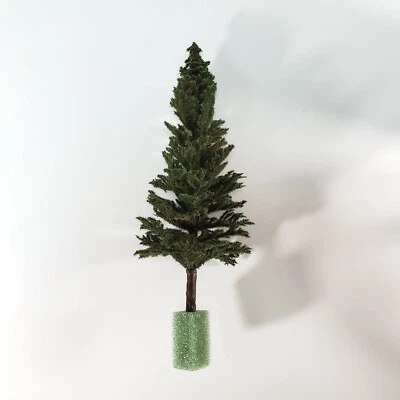 Tall Conifer Evergreen Pine Tree on Spike Scenery 10" Tall Miniature Model RR - Image 1 of 4