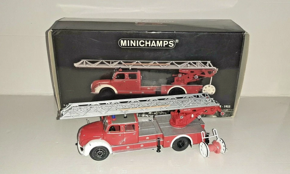 MAGIRUS S 6500 AERIAL LADDER 1955 439 140071 MINICHAMPS SCALA 1/43 - Immagine 1 di 2