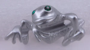 Neugablonz: Figürlicher Frosch Collier Anhänger Swarovski Elements (106666) - Bild 1 von 4