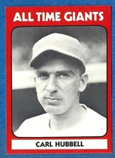 1980 TCMA: All Time Giants CARL HUBBELL (New York Giants) (ex+)