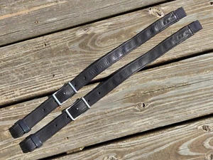 CWD Black Leather Nylon Lined English Dressage Stirrup Leathers - 50cm - NWOT! - Picture 1 of 7