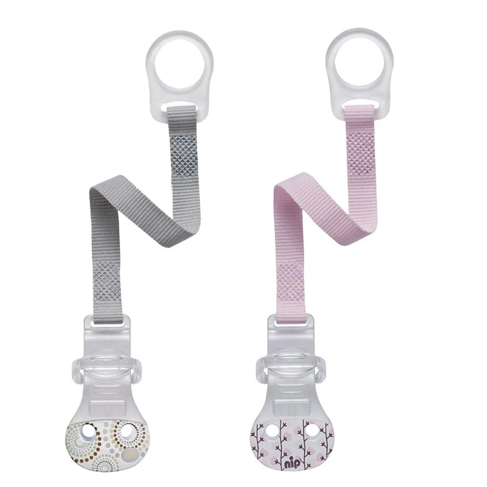 Schnullerband mit Ring // 2-er Set Girl // Komfort-Verschluss für alle Schnul... - Bild 1 von 4
