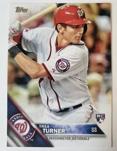 2016 Topps Series 1 Trea Turner #103 ROOKIE CARD-Nationals + BONUS - Picture 1 of 2