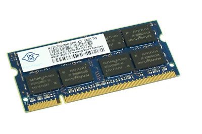 NT2GT64U8HC0BN-AD GENUINE NANYA LAPTOP MEMORY 2GB DDR2 PC2-6400S (CA610) - Image 1 of 2