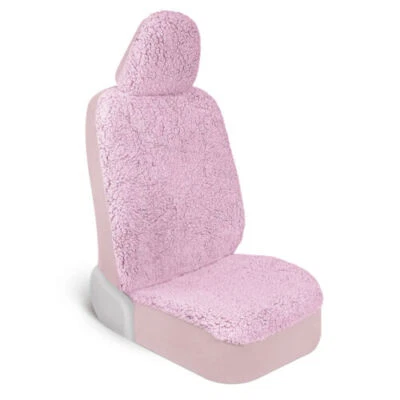 Cubierta de asiento polar Carbella rosa Sherpa para autos se adapta a auto camionetas SUV Foto 1 de 4
