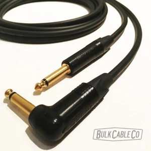 20 FT - CABLE DE GUITARRA MOGAMI 2524 - ENCHUFES DE ORO NEUTRO DERECHO RA A RECTO ST - Imagen 1 de 12