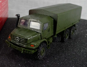 ht324, Herpa 744416 Mercedes-Benz Zetros 6x6 corazzato armo./Roco minitanks NUOVO - Foto 1 di 4