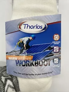 THORLOS Unisex WORKBOOT CREW SOCKS Medium M 5.5-8.5 W 6.5-10 White - Picture 1 of 7