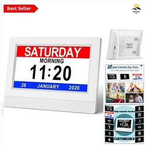 Large Digital Day Calendar Clock, Dementia Clock with Day and Date for Elderly - Picture 1 of 9