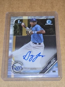 Greg Jones 2019 Bowman Draft Chrome Auto #CDA-GJ 1st Bowman - Picture 1 of 2