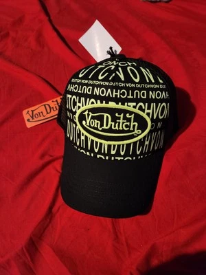 Sombrero Von Dutch Negro/Verde Neptuno Calidad Premium Talla Única Snapback Foto 1 de 4