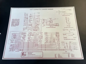 1977 Corvette Laminated Chassis Wiring Harness Diagram LectricLimited - Picture 1 of 3