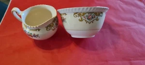 Johnson Bros. Vintage Old English Pink Rose Design, Sugar Bowl & Cream/Milk Jug - Picture 1 of 5