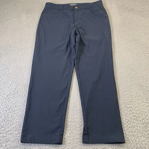 VRST Chino Pants Mens 34x30 [Fits 32x27] Performance Golf Navy Blue HEMMED - Picture 1 of 15