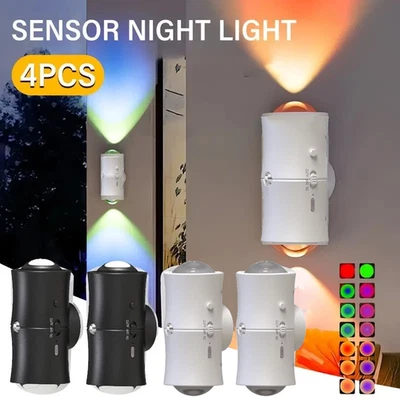 Wandleuchte Nachtlicht mit Bewegungsmelder 8 Farbmodi Magnetische USB-C Dimmbar· - Bild 1 von 4