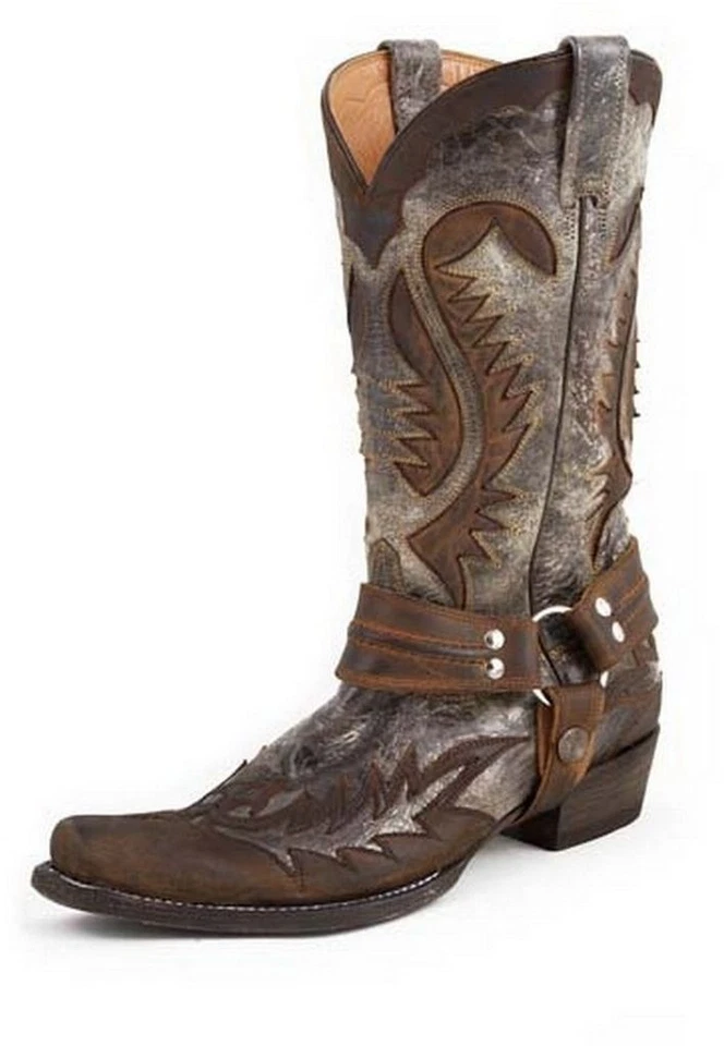 Stetson Western Boots Mens 13" Shaft Crackle Brown 12-020-6104-0592 BR - Image 1 of 1