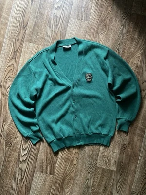 Cárdigan verde tejido acrílico vintage Lacoste Crocodile Club años 80 90 para hombre L raro Foto 1 de 4