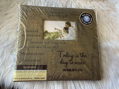 Scrapbooks/photo Album 12x12 Pages, 100 Top Loading Pages, Gold Brushed Finish - Image 1 of 4