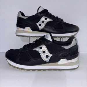 NEU! Saucony Shadow Original Damenschuhe schwarz schillernd noir US-Größe 12 SAUBER!! - Bild 1 von 8