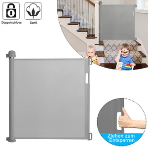 Treppenschutzrollo Absperrgitter Ausziehbar Treppe Baby Türschutzgitter 150cm #2 - Bild 1 von 12