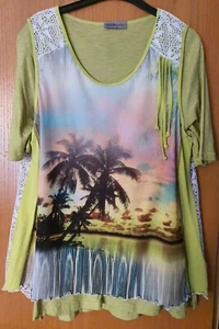 Neues 2 tlg. Shirt in grün, Größe 48 - Bild 1 von 3