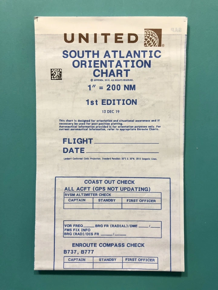 UNITED PILOT CHART— SOUTH ATLANTIC 1st  EDITION - Image 1 of 1