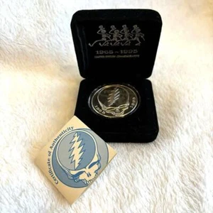 Grateful Dead Skull 999 Fine Silver Coin Limited to 5000 Vintage - Picture 1 of 4