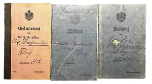 Original WWI German Military Pass Group BLOY Iron Cross Metzler Inf Reg 98 RARE - Picture 1 of 13