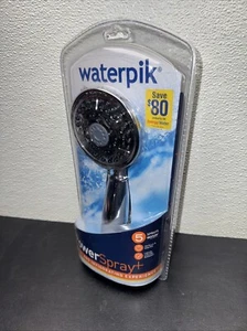 Waterpik PowerSpray 5 Sprays Handheld Polished Chrome Shower Head - Picture 1 of 8