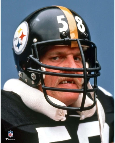 Jack Lambert Pittsburgh Steelers Unsigned Close Up 16x20 Photo Cover