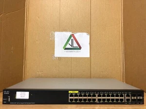 Conmutador administrado PoE Cisco SG350-28P Cisco 28 puertos Gigabit con soporte (IVA incluido) - Imagen 1 de 8