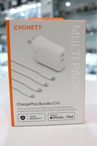 Cygnett ChargePlus Bundle 60W Multipack WHITE - Picture 1 of 6