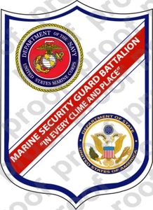 STICKER USMC UNIT   1ST MARINE SECURITY GUARD  ooo  USMC Lisc No 19172 - Picture 1 of 1