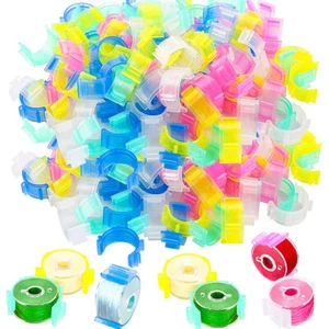 50pcs Sewing Machine Bobbin Clips Stops Unwinding Thread - Clip Standard Bobbins - Picture 1 of 12