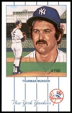 1990 New York Yankees Monument Park Thurman Munson Postcard #12