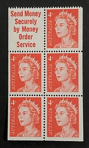 StampTLC Australia 397a Queen Elizabeth II 4c Red Booklet Pane February 14 1966 - Picture 1 of 2