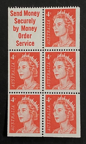 StampTLC Australia 397a Queen Elizabeth II 4c Red Booklet Pane February 14 1966 Cover