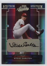 2005 Playoff Absolute Memorabilia Spectrum Silver Signatures Steve Carlton Auto