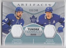 2023/24 UPPER DECK ARTIFACTS AUSTON MATTHEWS MITCH MARNER /249 TUNDRA DUAL PATCH