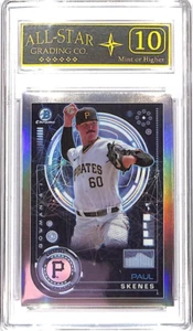 2024 Bowman Chrome Paul Skenes AI Refractor ROOKIE #BAI-15 ASG 10 MINT #V - Bild 1 von 2