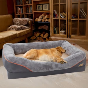 Orthopedic Dog Bed Waterproof Memory Foam Pet Sofa Mattress Nonskid Bottom Couch - Picture 1 of 22