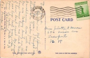 HOT SPRINGS NATIONAL PARK ARK, 1943 TO 1CENT LIBERTY STAMP FLAG CANCEL LINEN - Picture 1 of 3