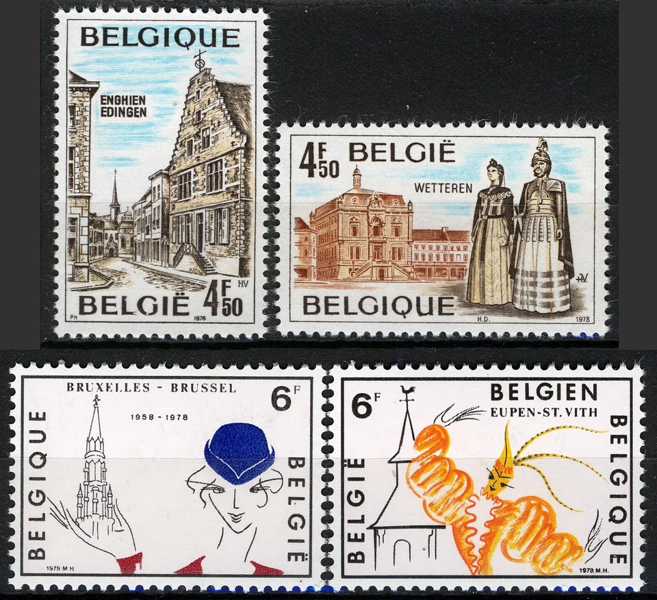 Belgium 1978, Tourism set MNH, Mi 1959-62 - Image 1 of 1