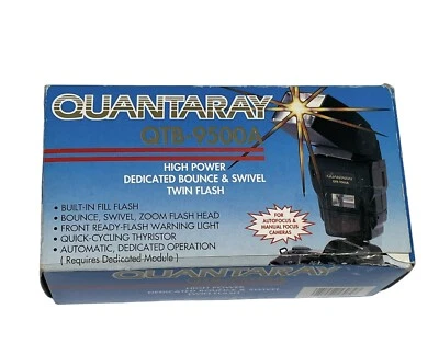 Quantaray QTB-9500A Camera Flash High Power Bounce & Swivel Twin Flash - Image 1 of 4