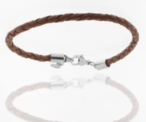 Armband geflochtenes echt Leder Flechtkordel braun 3,5 mm STORCH SCHMUCK Germany - Bild 1 von 1