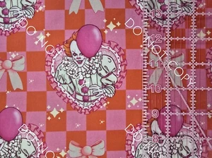Custom 100% Cotton Woven Fabric Pennywise It Movie Horror By The 1/4 Yard 9x56 - Picture 1 of 2