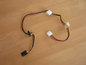 3x 4 Pin IDE female to 2x SATA Molex Splitter branch stroomkabel SATA - Photo 1/3