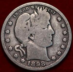 1898-O New Orleans Mint Silver Barber Quarter